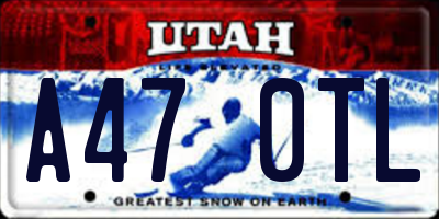 UT license plate A470TL