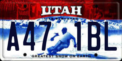 UT license plate A471BL