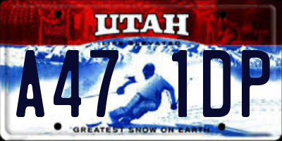 UT license plate A471DP