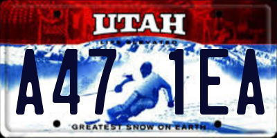 UT license plate A471EA