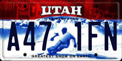 UT license plate A471FN