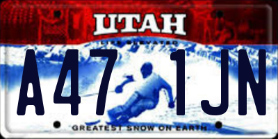 UT license plate A471JN