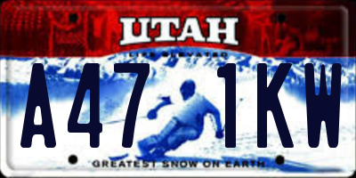 UT license plate A471KW