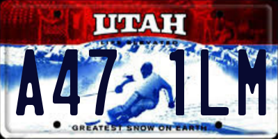 UT license plate A471LM