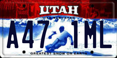 UT license plate A471ML