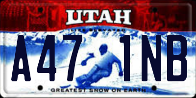 UT license plate A471NB