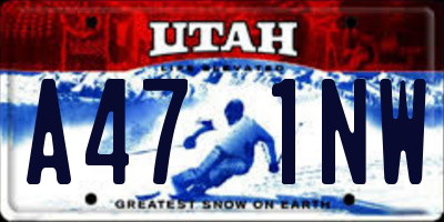 UT license plate A471NW