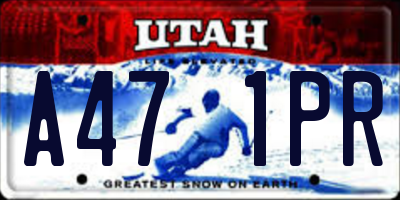 UT license plate A471PR