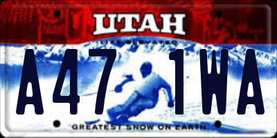 UT license plate A471WA