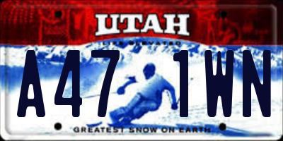 UT license plate A471WN