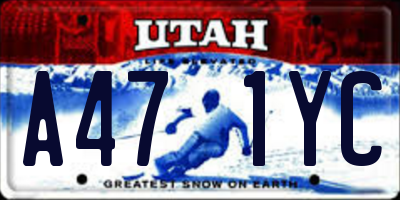 UT license plate A471YC