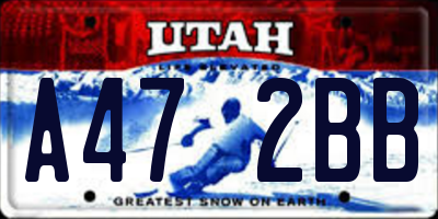 UT license plate A472BB