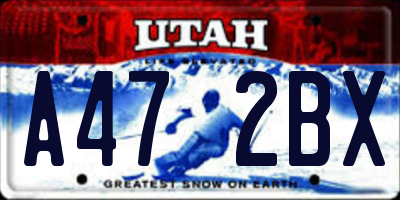 UT license plate A472BX