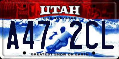 UT license plate A472CL