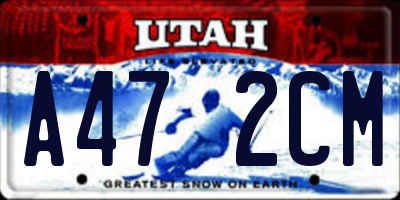 UT license plate A472CM