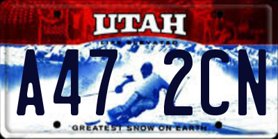 UT license plate A472CN