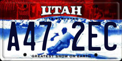 UT license plate A472EC