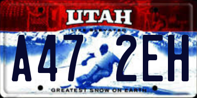 UT license plate A472EH
