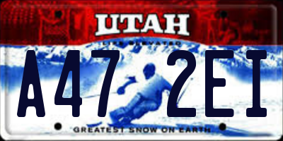 UT license plate A472EI