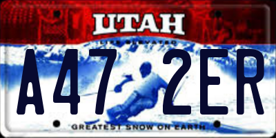 UT license plate A472ER