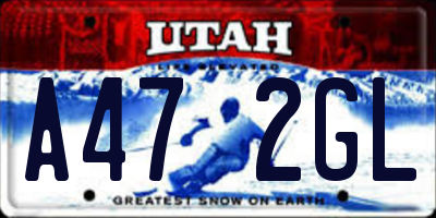 UT license plate A472GL