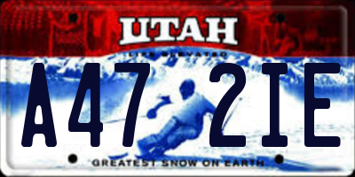 UT license plate A472IE