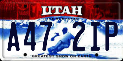 UT license plate A472IP