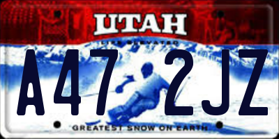 UT license plate A472JZ