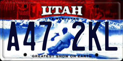 UT license plate A472KL