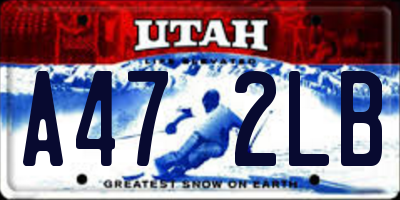 UT license plate A472LB