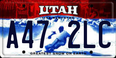 UT license plate A472LC