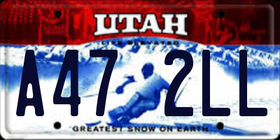 UT license plate A472LL