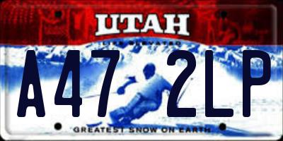UT license plate A472LP