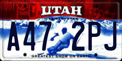 UT license plate A472PJ
