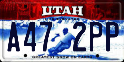 UT license plate A472PP