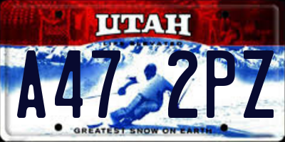 UT license plate A472PZ