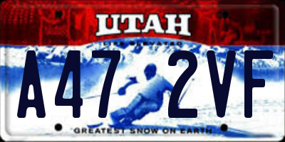 UT license plate A472VF