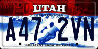 UT license plate A472VN