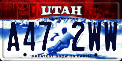 UT license plate A472WW