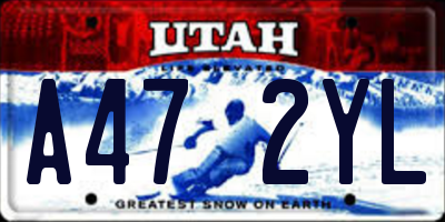 UT license plate A472YL