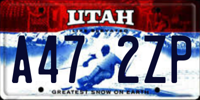 UT license plate A472ZP