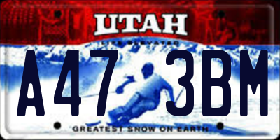 UT license plate A473BM