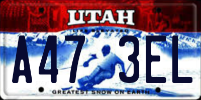 UT license plate A473EL