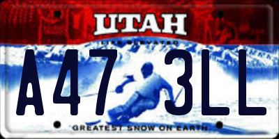 UT license plate A473LL