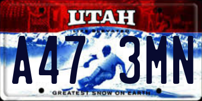 UT license plate A473MN
