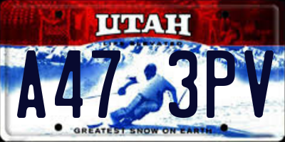 UT license plate A473PV