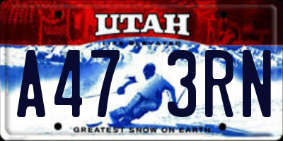 UT license plate A473RN
