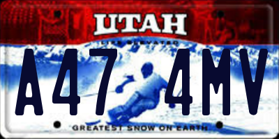 UT license plate A474MV