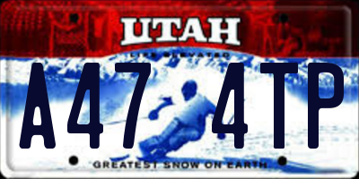 UT license plate A474TP
