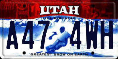 UT license plate A474WH
